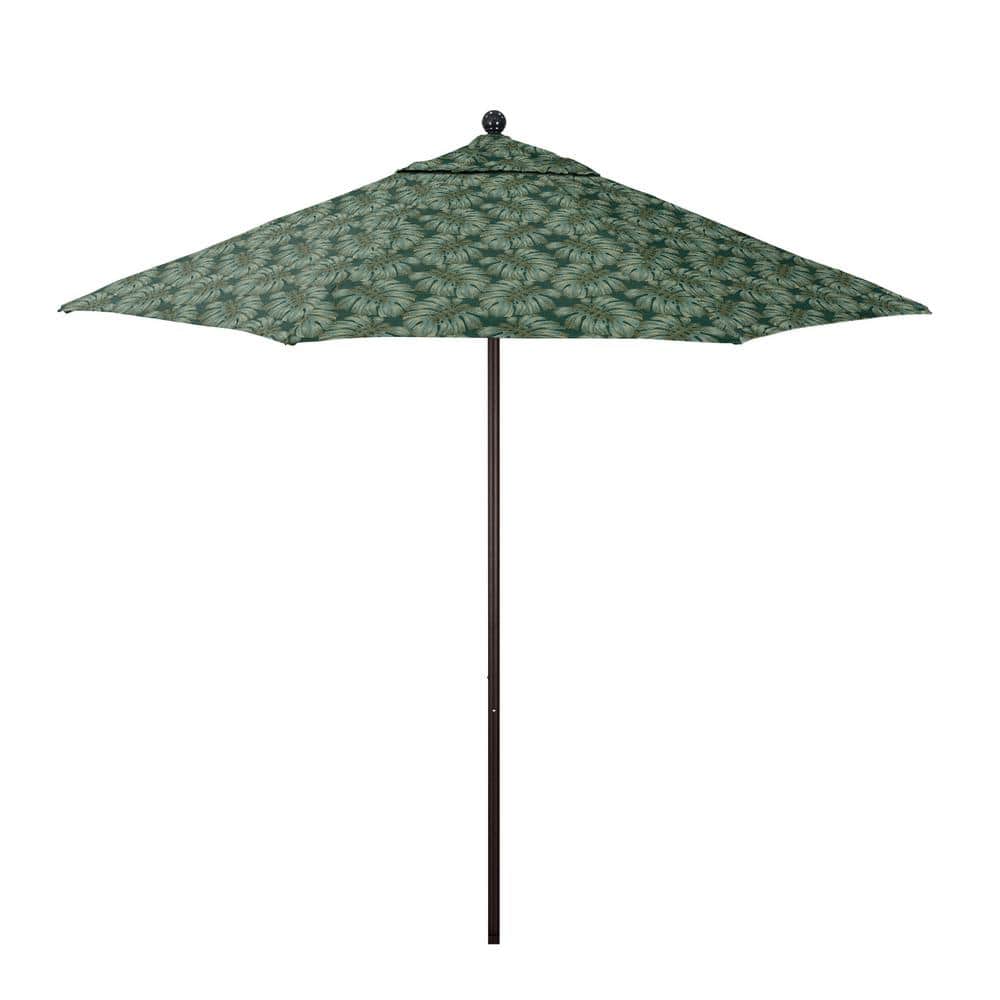 9 ft. Bronze Aluminum Market Patio Umbrella with Fiberglass Ribs and Push-Lift in Palm Hunter Pacifica Premium price history on PriceWatchPro