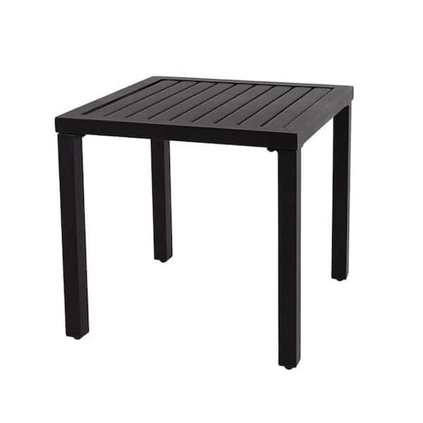 Unbranded Black Square Metal Outdoor Side Table