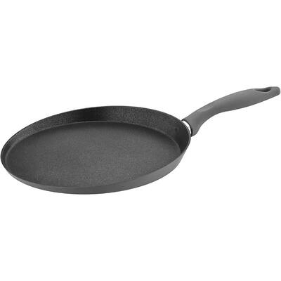 11 in. Titanium Coated Aluminum Non-Stick Crepe Frying Pan in Gray