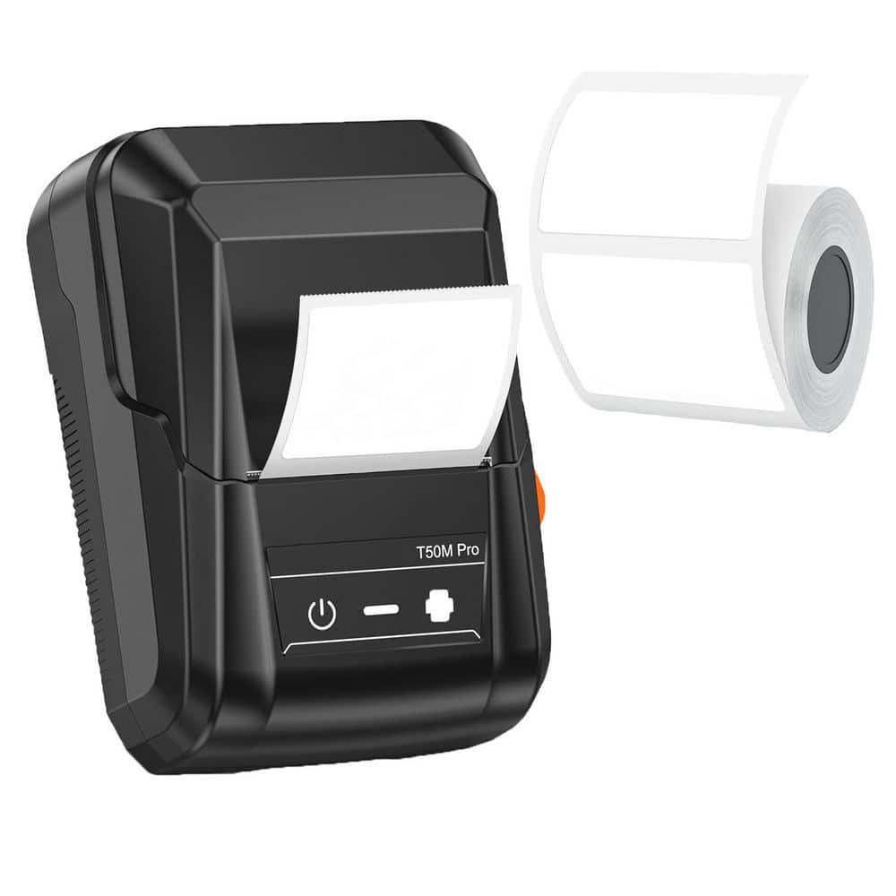 Bluetooth Label Maker Machine Wide Waterproof Tape Versatile App 40 Fonts 450 Icons Inkless Black price history on PriceWatchPro