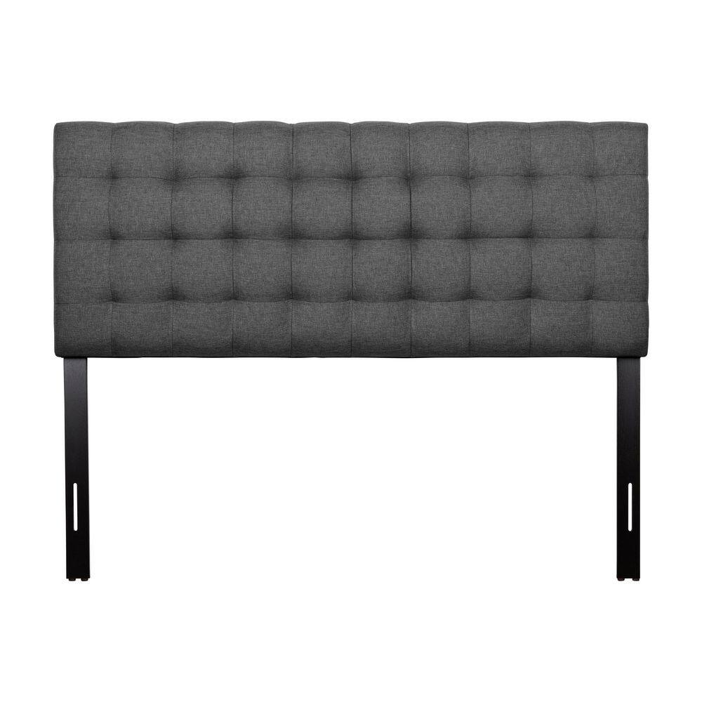 CorLiving Valencia Adjustable Grey Queen Upholstered Headboard with
