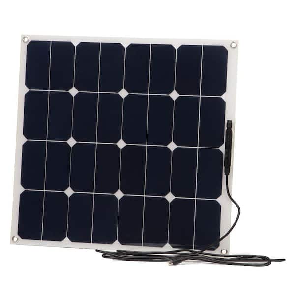 Grape Solar PhotoFlex 50-Watt Monocrystalline Solar Panel with 8 mm Barrel Connector