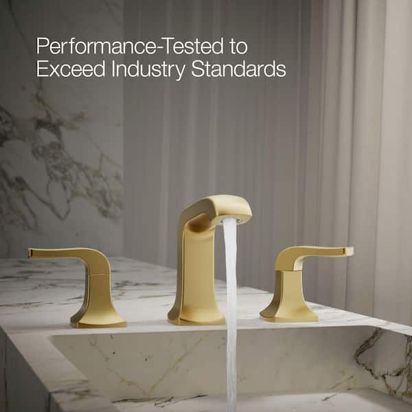KOHLER Rubicon 8 in. Widespread Double Handle Bathroom Faucet in