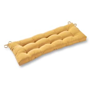 Solid Wheat Sunbrella Rectangle Outdoor Bench/Swing Cushion