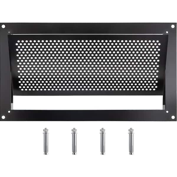Flood Vent, Wall Mounted, Black, 8 in. H x 16 in. W x 2 in. D, Reduces Foundation Damage and Flood Risk for Crawl Spaces