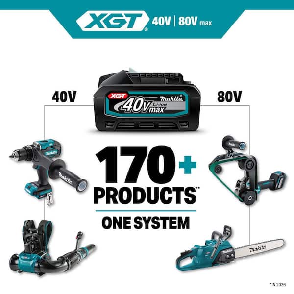 Makita XGT 40V max Brushless Cordless Couple Shaft Power Head with