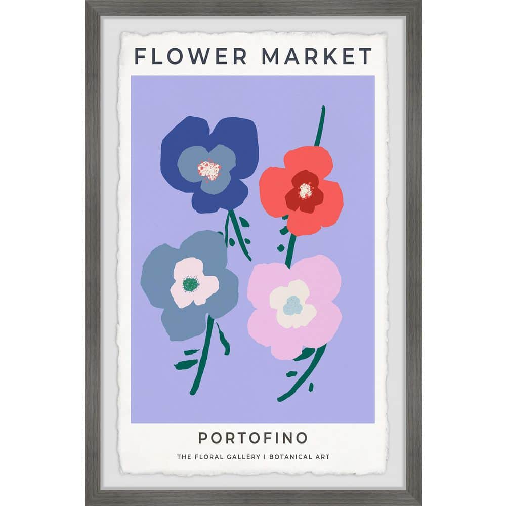 Flower Market Portofino by Marmont Hill Framed Nature Art Print 36 in. x 24