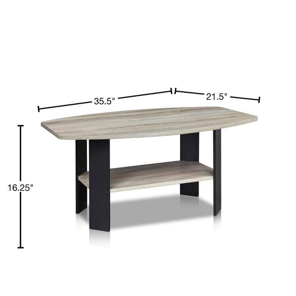 Eco-Friendly Modern Rectangular Coffee Table in French Oak Grey