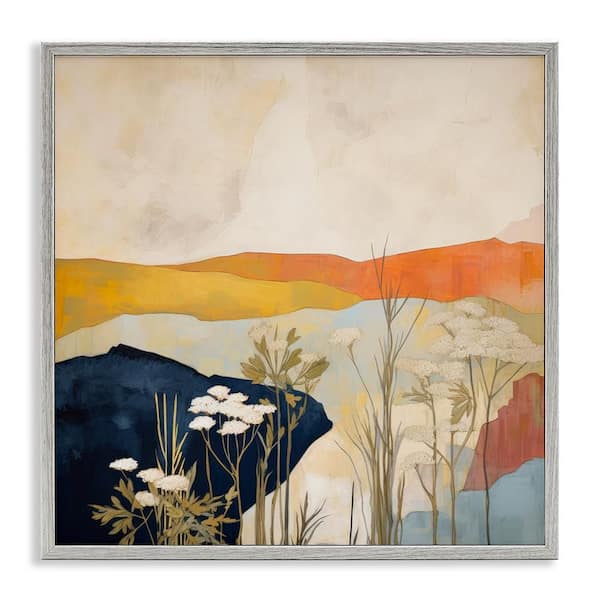 Stupell Industries Complex Desert Layers by Irena Orlov Gray Framed Nature Giclee Art Print 24 in. x 24 in.