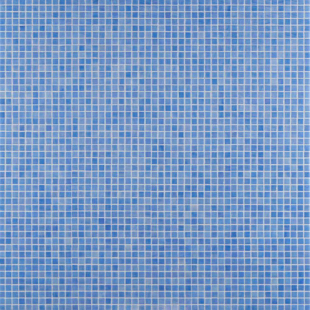 Whirlpool Blue Polished Glass Mosaic Tile 12" x 18"