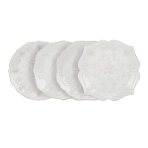 French Perle White Assorted Plates (Set of 4)