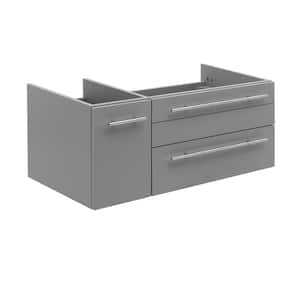 Lucera 36 in. W Wall Hung Bath Vanity Cabinet Only in Gray