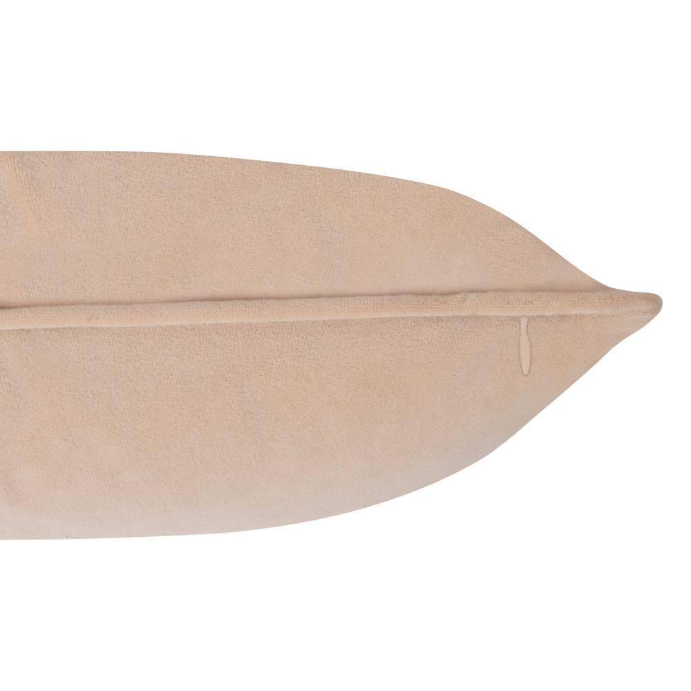 Khaki Velvet 12"x20" Throw Pillow Covers with Hidden Zipper