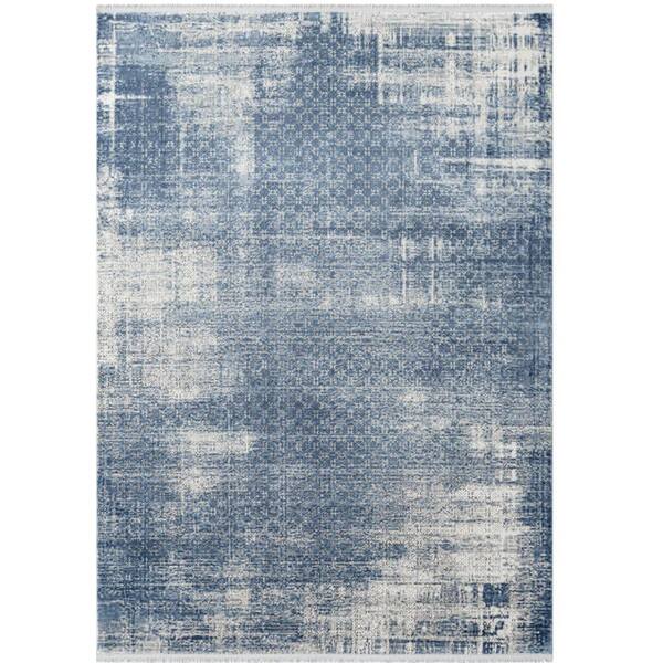 Unbranded Valencia Collection Blue 2x3 Contemporary Oriental Polypropylene Area Rug