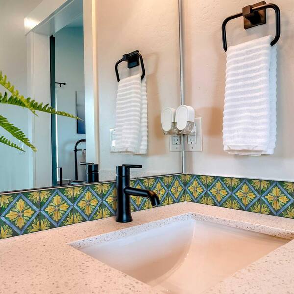 Green, Yellow, and Blue R48 5 in. x 5 in. Vinyl Peel and Stick Tile (24-Tiles, 4.17 sq. ft. / pack)