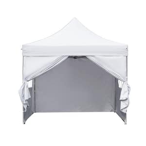 10 ft. x 10 ft. White Heavy-Duty Portable Outdoor Canopy Tent with Carrying Bag