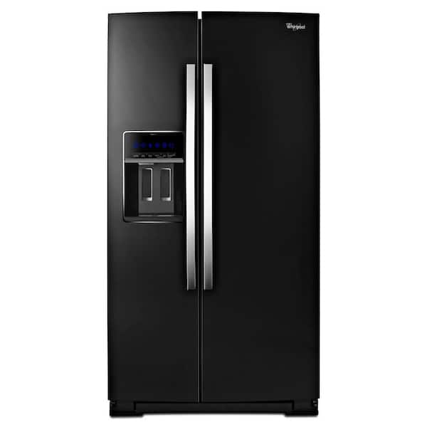 Whirlpool Gold 24.5 cu. ft. Side by Side Refrigerator in Black Ice, Counter Depth