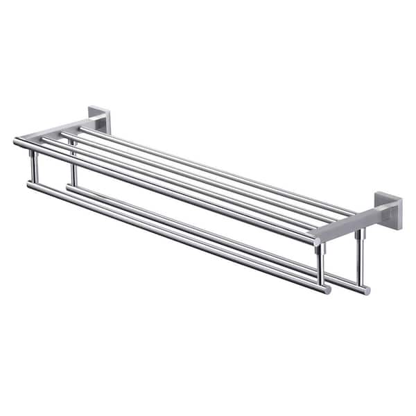 ARCORA 32 in. Stainless Steels Single Towel Holders Wall Mounted Towel Rack in Brushed Nickel