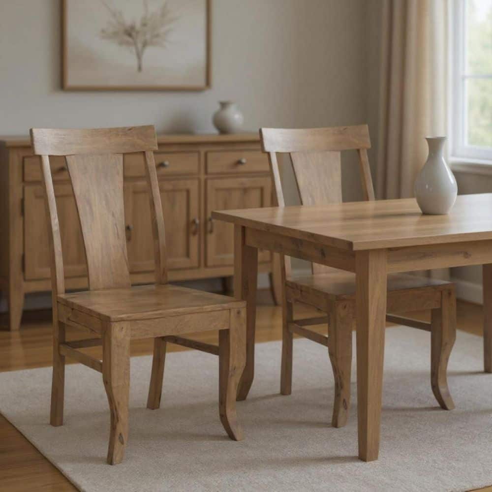 Brown Solid Wood Side Chair (Set of 2) price history on PriceWatchPro