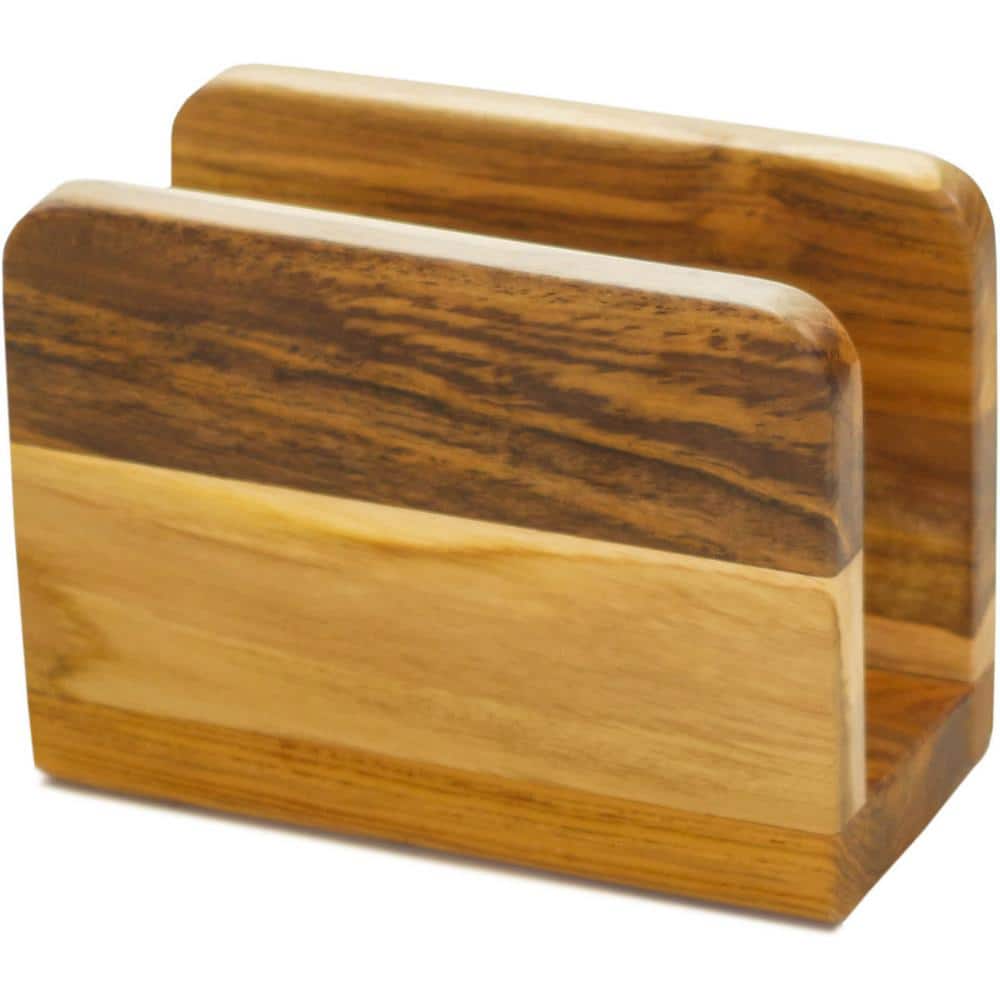 Manada Clear-Shield Teak Napkin Holder