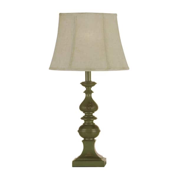 Unbranded 27 in. Green Table Lamp with Shade