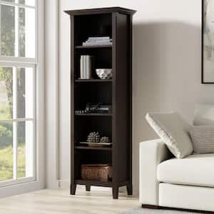 Amherst 70 in. H Hickory Brown Solid Wood 5-Shelf 24 in. 5-Shelf Bookcase