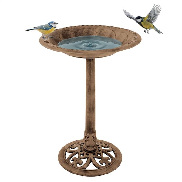 Weather Resistant Antique Bird Bath in Bronze