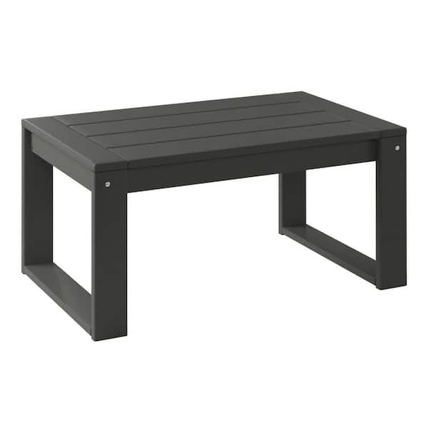 Endless Outdoor Patio All Weather HDPE Plastic Coffee Table, Gray