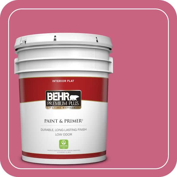 BEHR PREMIUM PLUS 5 gal. #P130-6 Ballerina Tutu Flat Low Odor Interior Paint & Primer