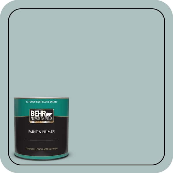 BEHR PREMIUM PLUS 1 qt. Home Decorators Collection #HDC-CL-15G Morning Parlor Semi-Gloss Enamel Exterior Paint & Primer