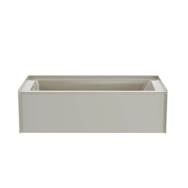 JACUZZI PROJECTA 66 in. x 32 in. Skirted Whirlpool Bathtub with Heater with Left Drain in Oyster