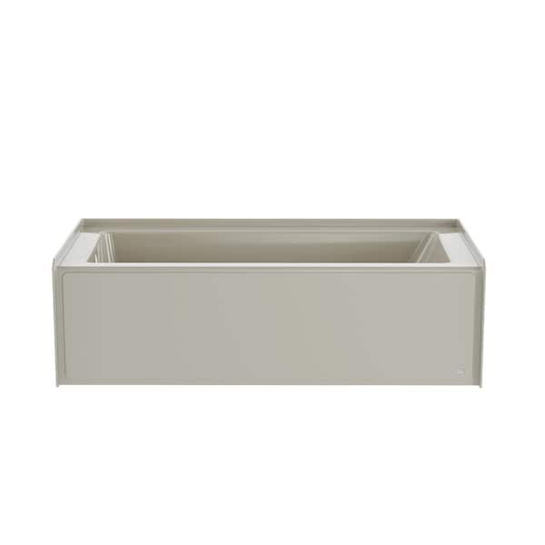 Jacuzzi PROJECTA 66 in. x 32 in. Skirted Whirlpool Bathtub with Heater with Left Drain in Oyster