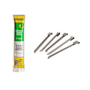 1 ft. Composite Bender Board Metal Stakes (2 Bags of 5 Stakes Per Bag)