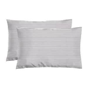 Gunmetal Stripe Satin Standard Pillowcase Set of 2