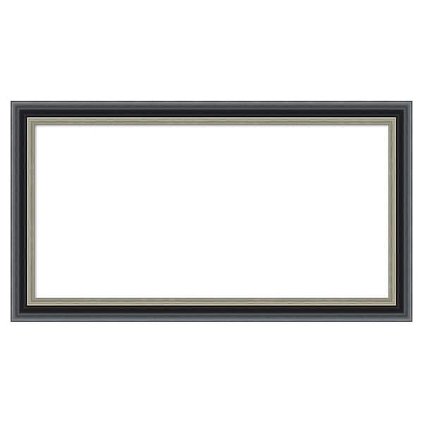 Theo Black Silver 27 in. x 15 in. Wood Framed Dry Erase Magnetic Memo Board