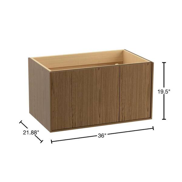KOHLER Jute 36 in. W x 22 in. D x 20 in. H Bathroom Vanity Cabinet without Top in Linen White