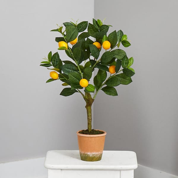 Nearly Natural 24 in. Artificial Lemon Tree
