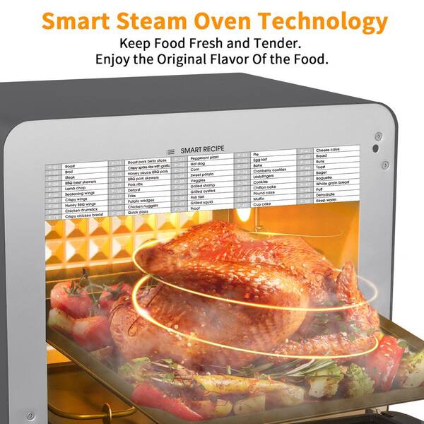 KAPAS Smart Air Fryer Oven, 1800 W Stainless Steel 26.4 QT Super