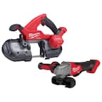 M18 FUEL 18-Volt Lithium-Ion Brushless Cordless Compact Bandsaw and 4-1/2 in./5 in. Grinder (2-Tool)