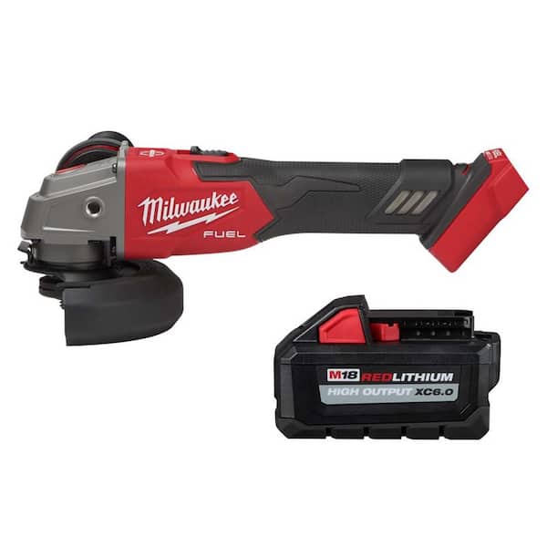 Milwaukee M18 FUEL 18V Lithium-Ion Brushless Cordless 4-1/2 in./5 in. Grinder with Variable Speed and Slide Switch w/6.0Ah Battery