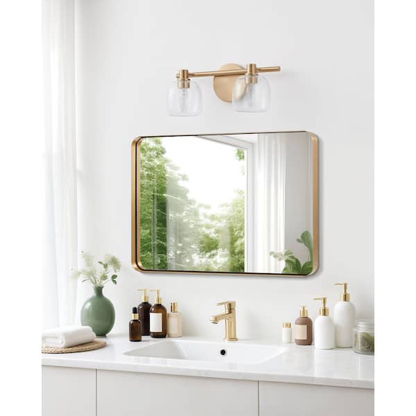 Thesis Valentina 15-in. 2-light Champagne Gold Vanity Light with