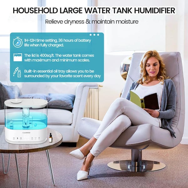  4L Quiet Humidifiers for Large Room,Ultrasonic Cool