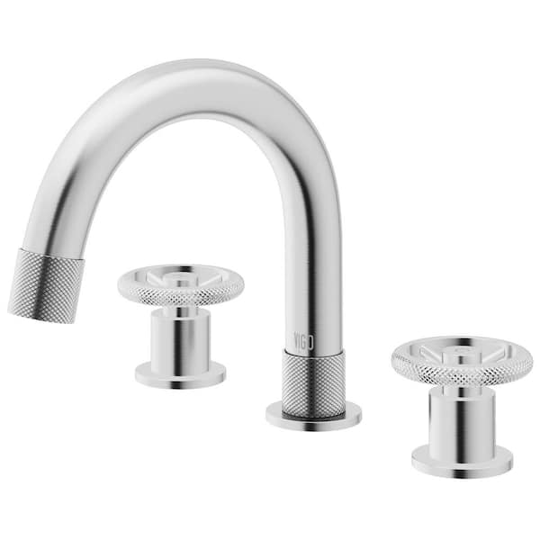 VIGO Wythe 2-Handle 7 in. Widespread Bathroom Faucet in Brushed Nickel