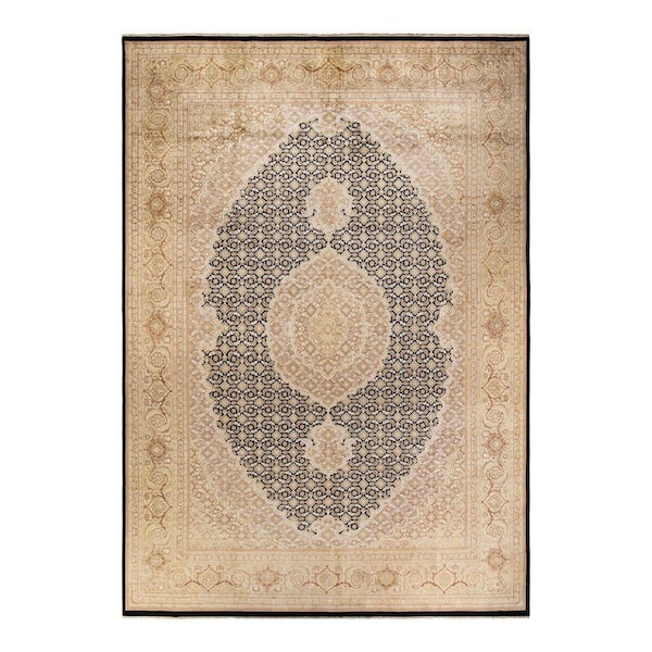 Solo Rugs Mogul One-of-a-Kind Traditional Black 10 ft. 1 in. x 14 ft. 5 in. Oriental Area Rug
