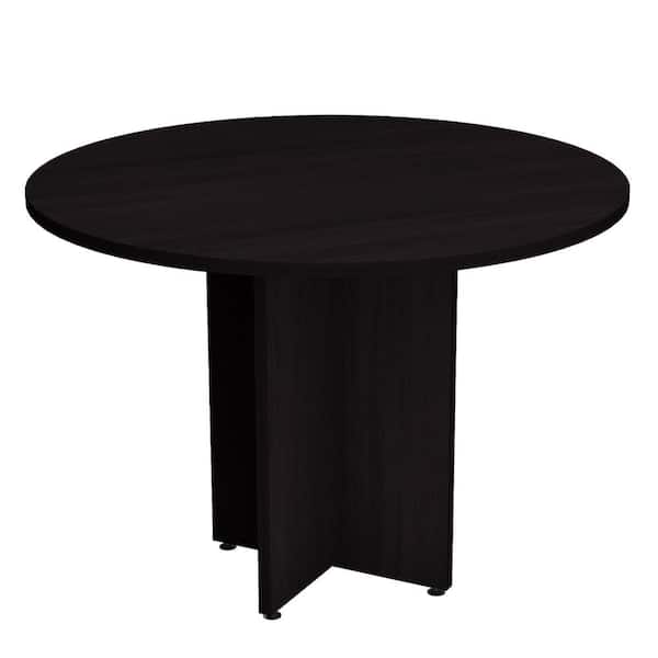 Inval 70.98 in. W Oval Espresso Wood Conference Table Desk