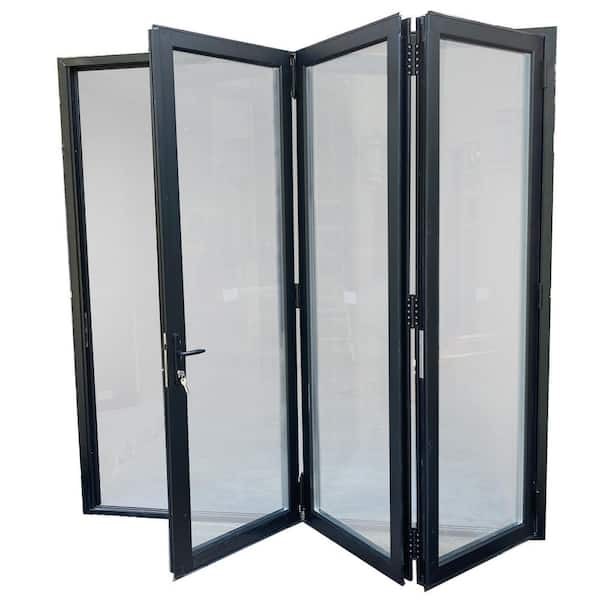 Teza 90 Series 96 in x 80 in Left to Right Outswing Black