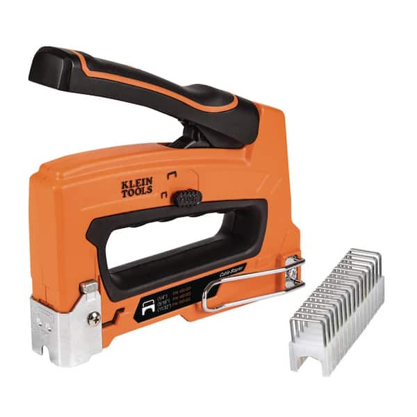 Klein Tools 5/16 in. x 5/16 in. Loose Cable Stapler with Insulated ...