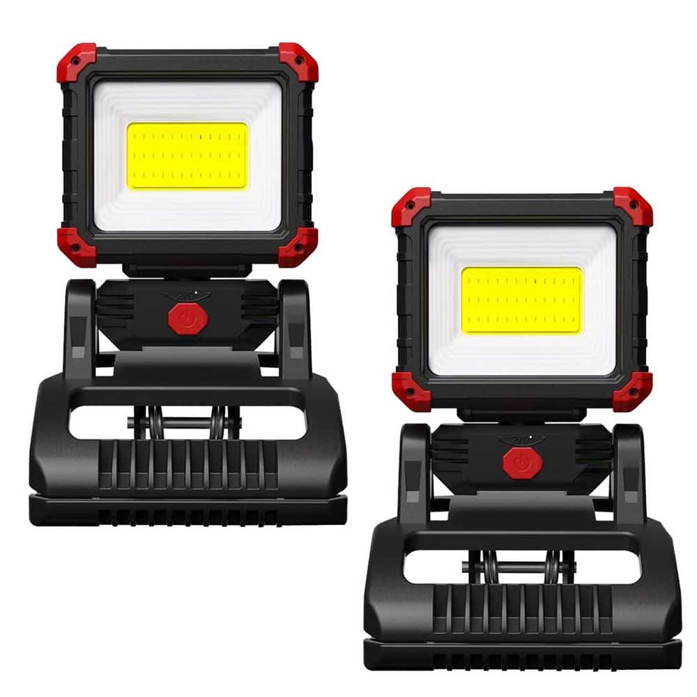 Rechargeable 2100 Lumen LED Work Light Flood Clip Magnetic Base 3