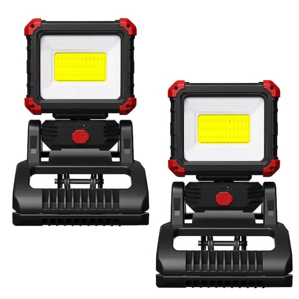 Rechargeable 2100 Lumen LED Work Light Flood Clip Magnetic Base 3