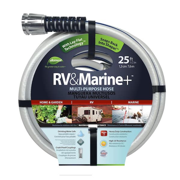 Element RV and Marine+ 1/2 in. x 25 ft. Heavy Duty Multi-Purpose Water Hose